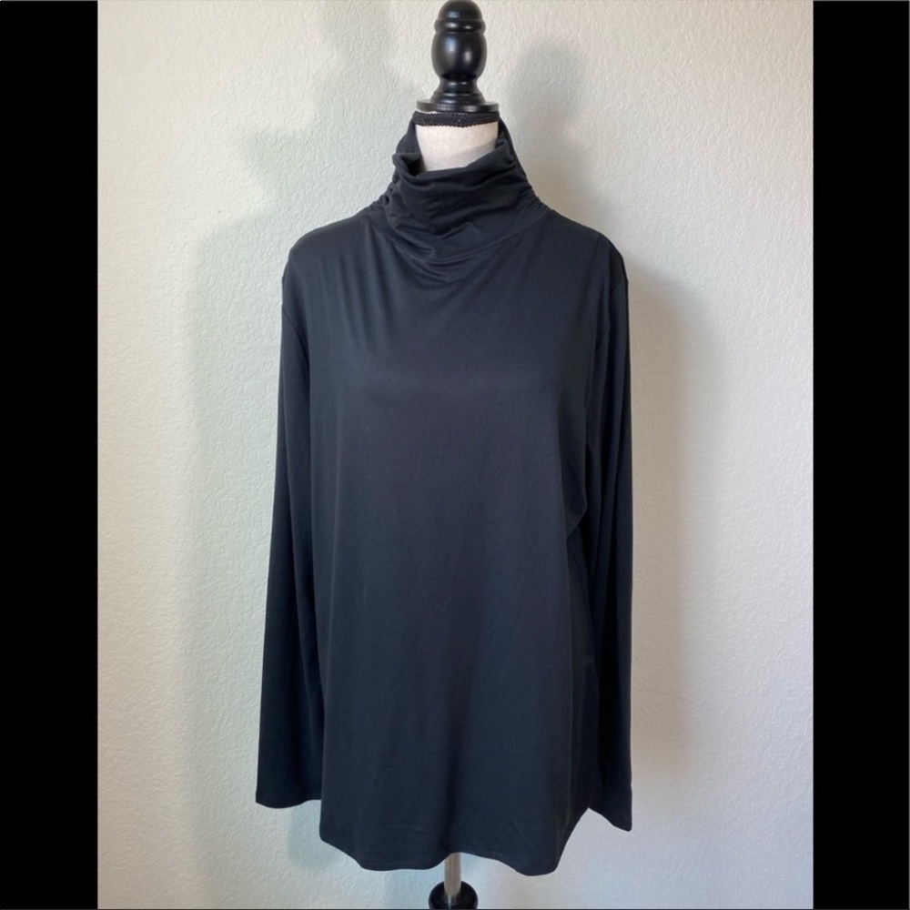 Zenana Outfitters Microfiber Mock Neck Long Sleeve